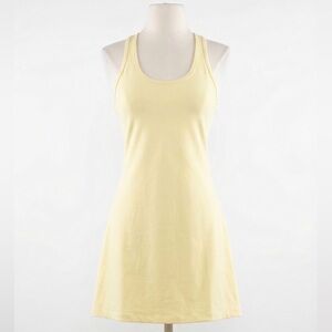 TNA Aritzia Surpass Sport Dress Butter Yellow Tennis Preppy Sporty Size XL